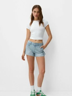 Szorty jeansowe Bershka