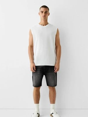 Szorty jeansowe Bershka czarny