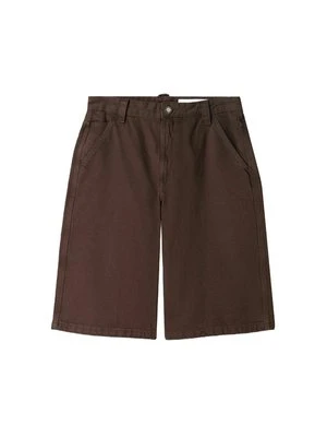 Szorty jeansowe Bershka brązowy