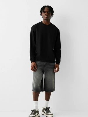 Szorty jeansowe Bershka czarny