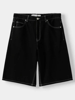 Szorty jeansowe Bershka czarny