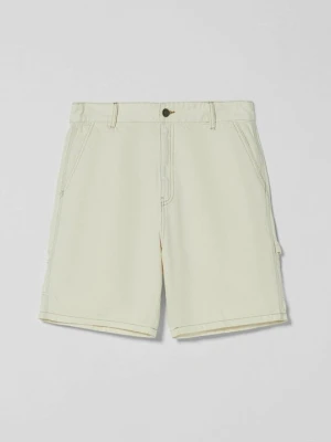 Szorty jeansowe Bershka mleczny