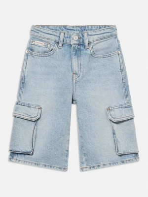 Szorty jeansowe Calvin Klein Jeans jasnoniebieski denim