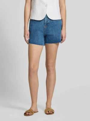 Szorty jeansowe damskie z mieszanką bawełny Pepe Jeans Jeansowy niebieski
