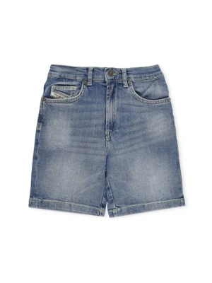 Szorty jeansowe Diesel niebieski denim