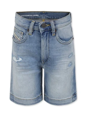 Szorty jeansowe Diesel niebieski denim