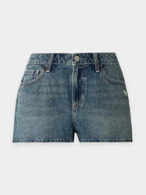 Szorty jeansowe Hollister Co. ciemnoniebieski