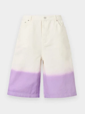 Szorty jeansowe MOSCHINO liliowy