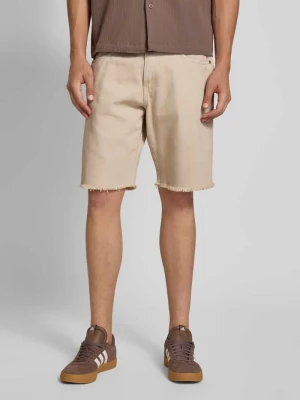 Szorty jeansowe o kroju regular fit z 5 kieszeniami model ‘Legra’ Pegador Beżowy
