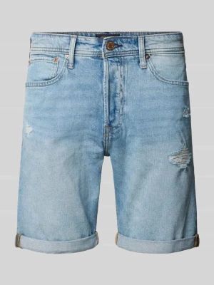 Szorty jeansowe o kroju regular fit z brzegiem model 'RICK' jack & jones