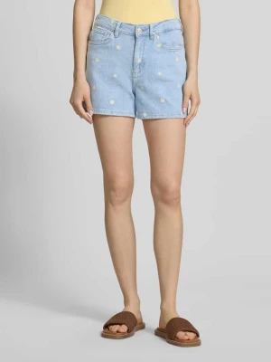 szorty jeansowe o kroju regular fit z mieszanki bawełny model 'JOSEPHINE' Only Jasnoniebieski