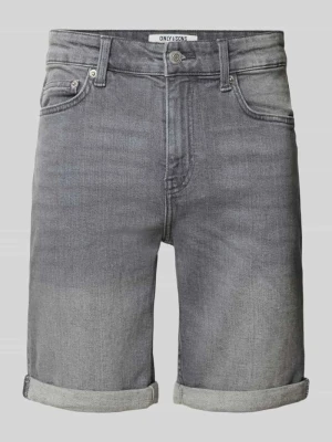 Szorty jeansowe o kroju regular fit z mieszanki bawełny model 'PLY' Only & Sons Średnioszary