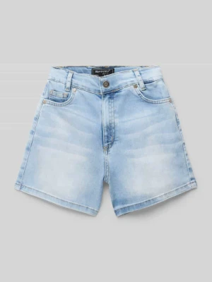 Szorty jeansowe o kroju regular fit z naszywką z logo Blue Effect