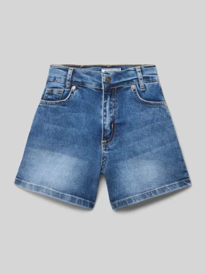 Szorty jeansowe o kroju regular fit z naszywką z logo Blue Effect