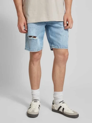 Szorty jeansowe o kroju regular fit z przetarciami model ‘EDGE’ Only & Sons