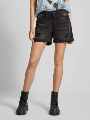 Zdjęcie produktu Szorty jeansowe o kroju regular fit z przetarciami model ‘SMILEY’ NOISY MAY®