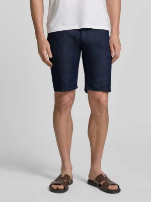 Szorty jeansowe o kroju regular fit z wpuszczanymi kieszeniami model 'Sisteron' Pierre Cardin Ciemnoniebieski