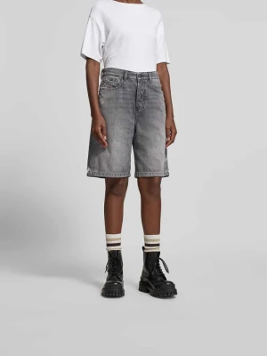 Szorty jeansowe o kroju relaxed fit z bawełny Diesel Jasnoszary