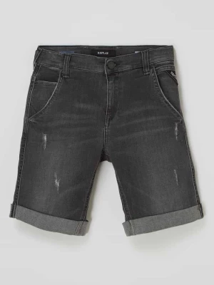 Szorty jeansowe o kroju slim fit z dodatkiem streczu model ‘Jazlin’ Replay