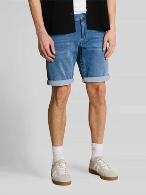 Szorty jeansowe o kroju slim fit z mieszanki bawełny model 'TTPIERS SLIM' Tom Tailor Jeansowy niebieski