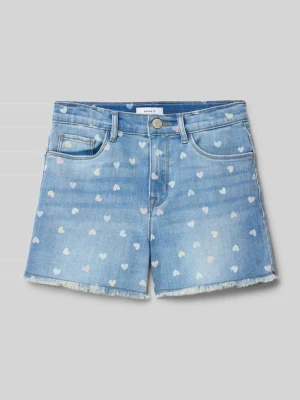 Szorty jeansowe o kroju slim fit z nadrukiem z motywem model ‘ROSE’ name it