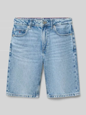 Szorty jeansowe o kroju straight fit z mieszanki bawełny i lyocellu Tommy Hilfiger Teens