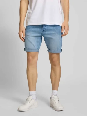 Szorty jeansowe o kroju tapered fit z zapięciem na guzik i zamek błyskawiczny Replay