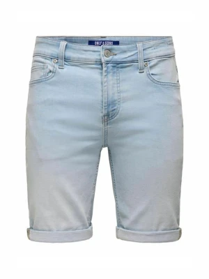 Szorty jeansowe Only & Sons jasnoniebieski denim