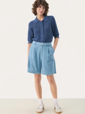 Szorty jeansowe Part Two niebieski denim