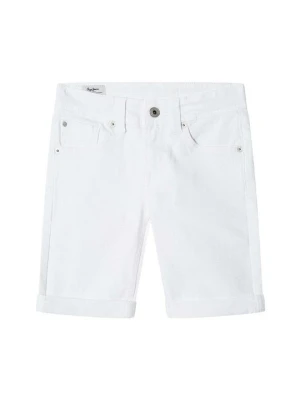 Szorty jeansowe Pepe Jeans biały