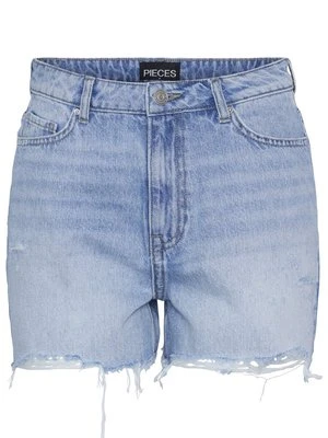 Szorty jeansowe Pieces jasnoniebieski denim