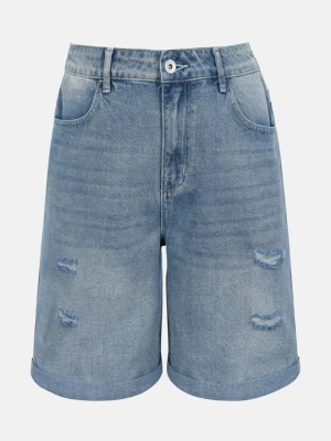 Szorty jeansowe Pier One By Zalando niebieski denim