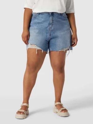 Szorty jeansowe PLUS SIZE z naszywką z logo ze skóry model ‘Mom’ Calvin Klein Jeans Plus