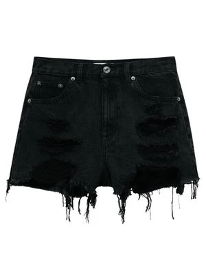 Szorty jeansowe PULL&BEAR czarny