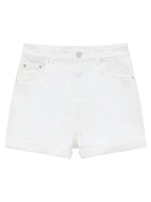 Szorty jeansowe PULL&BEAR biały