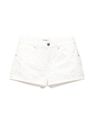 Szorty jeansowe PULL&BEAR biały