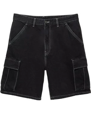 Szorty jeansowe PULL&BEAR czarny