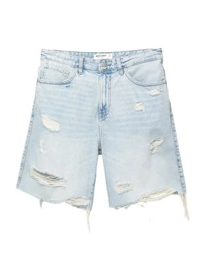 Szorty jeansowe PULL&BEAR jasnoniebieski denim