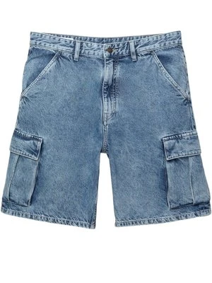 Szorty jeansowe PULL&BEAR niebieski denim