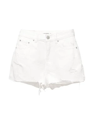 Szorty jeansowe PULL&BEAR biały
