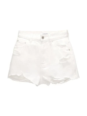 Szorty jeansowe PULL&BEAR biały