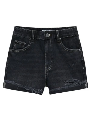Szorty jeansowe PULL&BEAR czarny