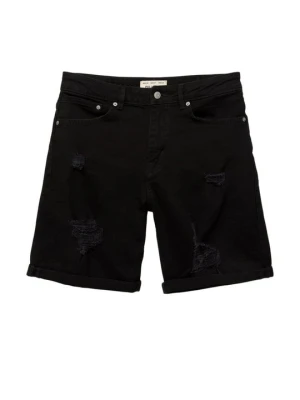 Szorty jeansowe PULL&BEAR czarny melanż