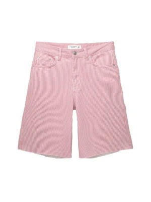 Szorty jeansowe PULL&BEAR czerwony