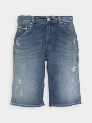 Szorty jeansowe Replay niebieski denim