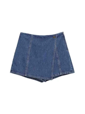 Szorty jeansowe Stradivarius błękit królewski