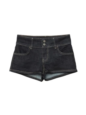 Szorty jeansowe Stradivarius granatowy