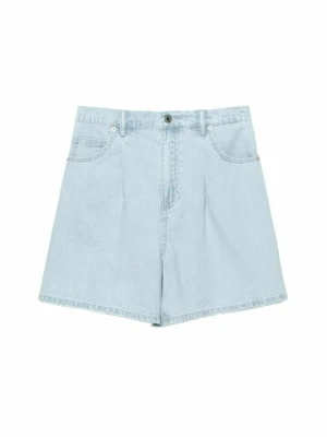 Szorty jeansowe Stradivarius jasnoniebieski denim