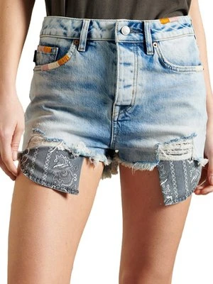 Szorty jeansowe Superdry jasnoniebieski