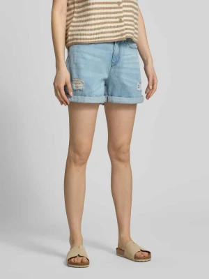 Szorty jeansowe w stylu destroyed model 'SMILEY' Noisy May